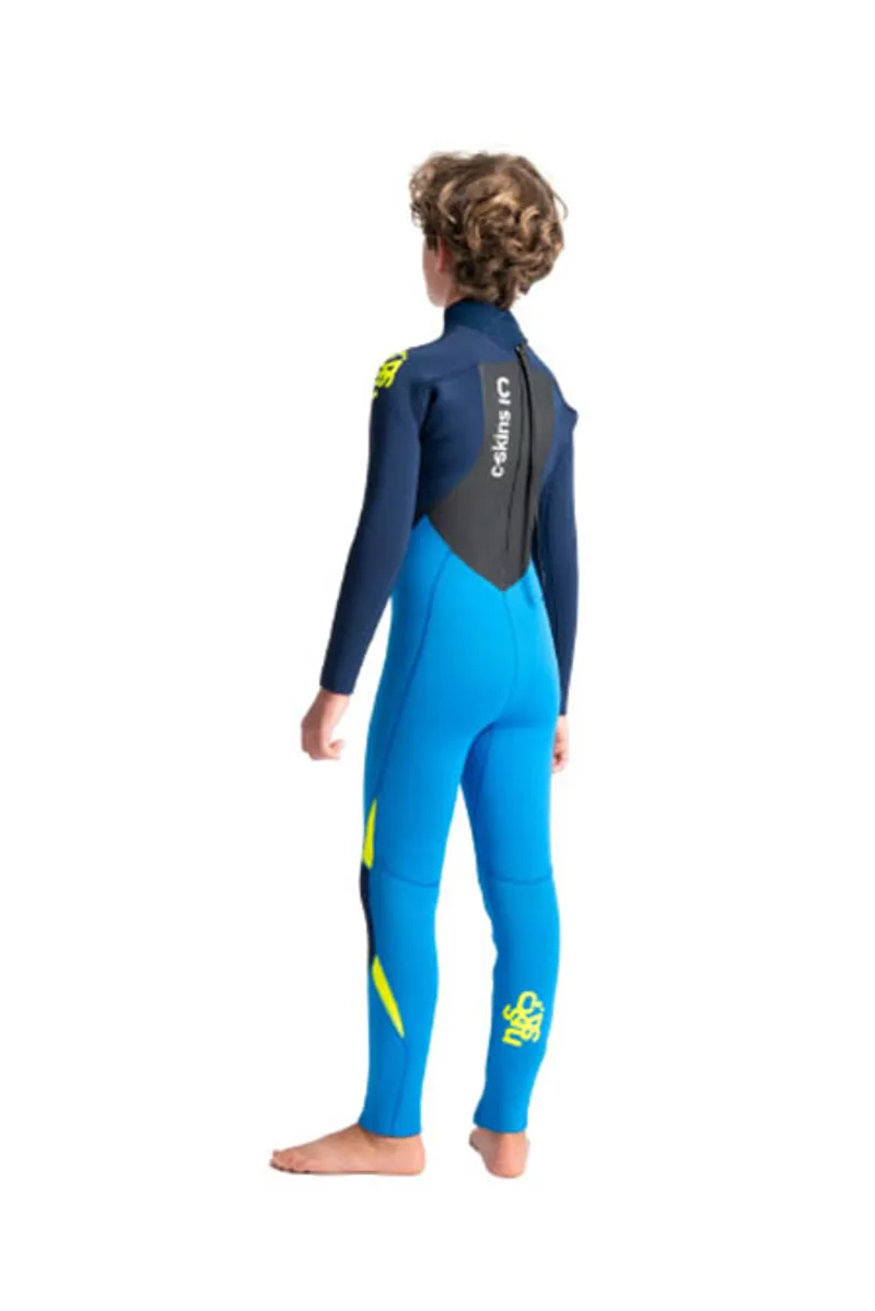 C-Skins Legend 5:4:3 Junior Back Zip Steamer Cyan/Blue-3